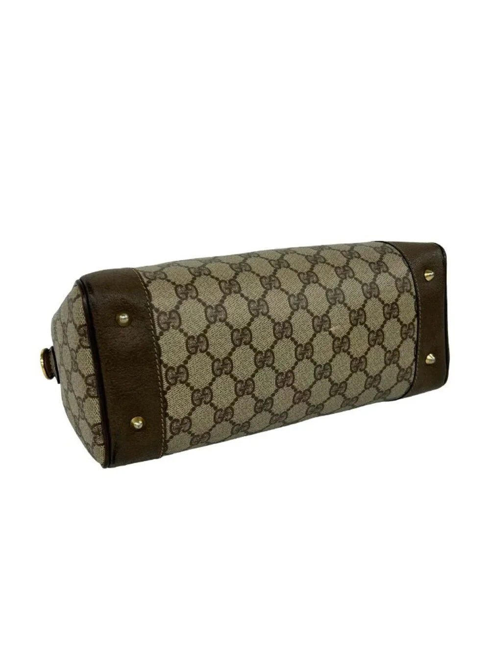 Gucci GG Pattern Logo Interlocking G Leather 2-Way Shoulder Bag Brown